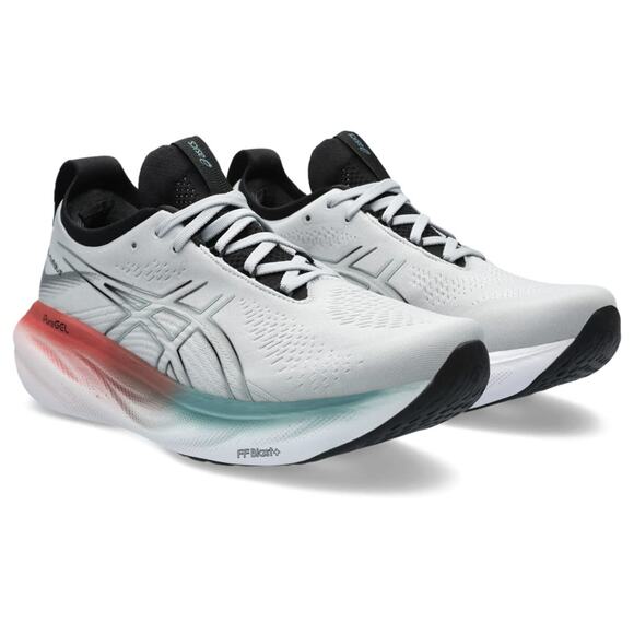 ASICS Men's Gel-Nimbus 25 Running Shoes, Piedmont Grey/Foggy Teal Size 14 US - Picture 1 of 9
